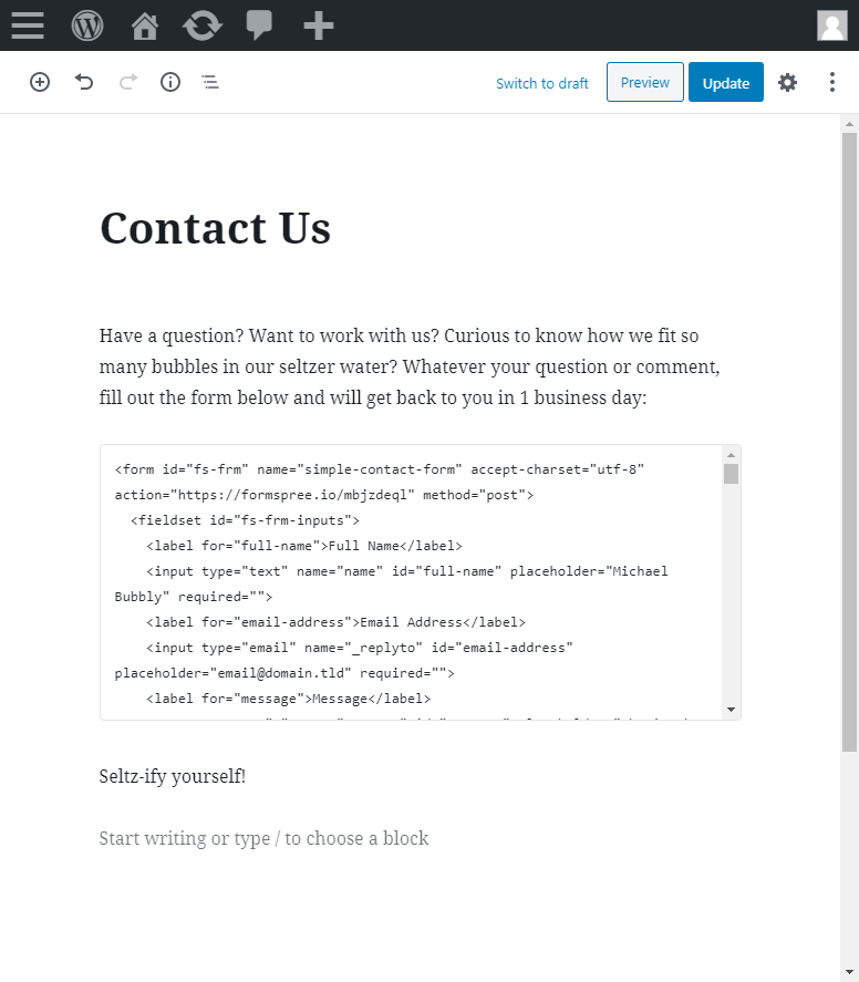 Wordpress code editor