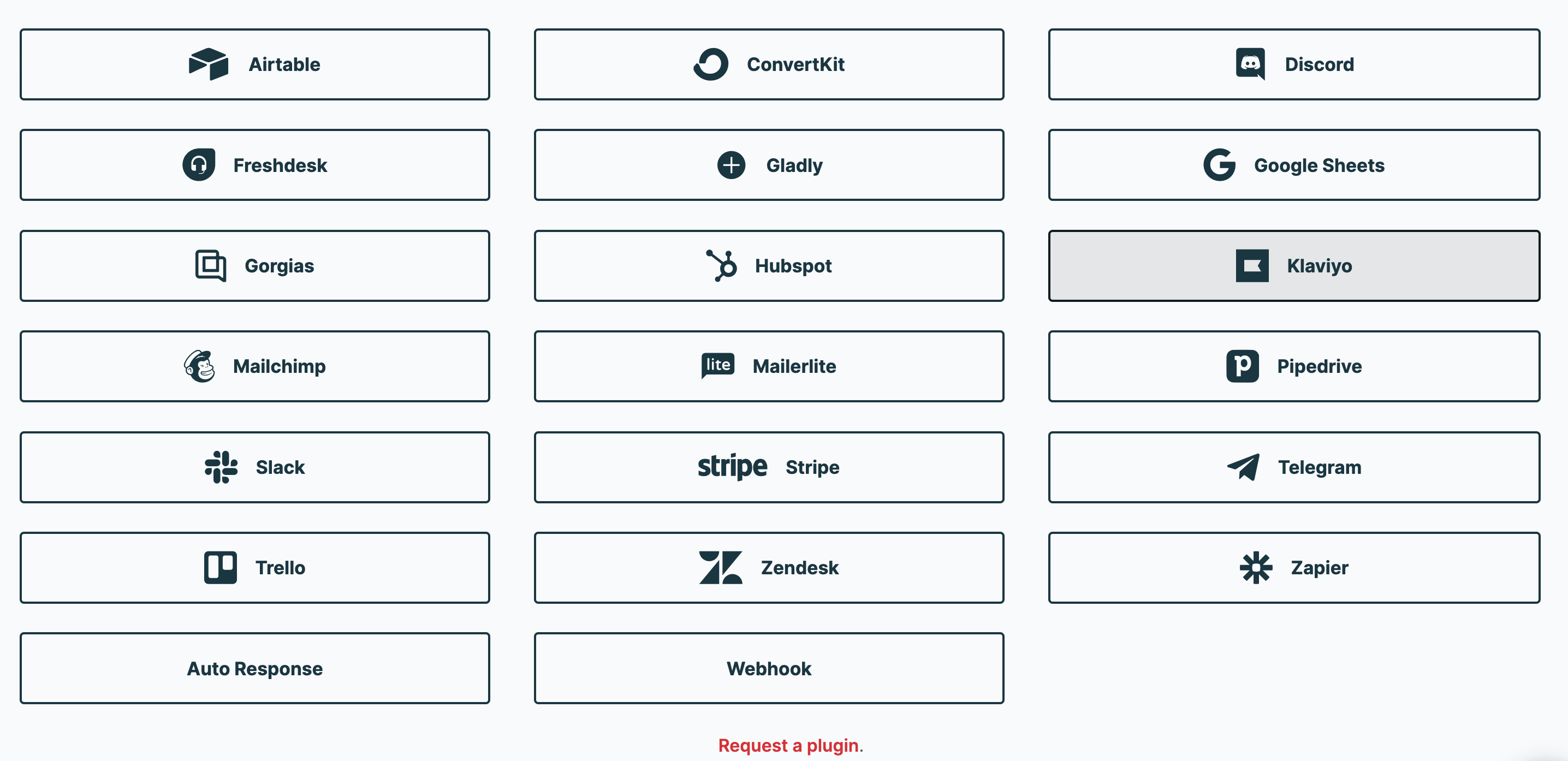 List of plugins with Klaviyo